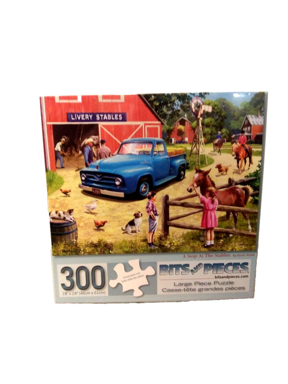 Bits and Pieces 300 pc puzzle “A Stop At The Stable ” 18" x 24" New- Christmas